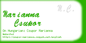 marianna csupor business card